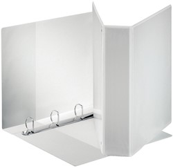 Classeur à anneaux personnalisable standard Esselte, ft A4 Maxi, 4 anneaux en D de 50 mm, blanc
