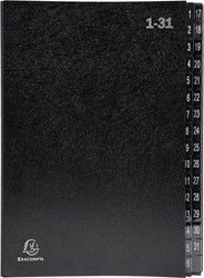 Exacompta trieur Ordonator 32 compartiments avec onglets 1-31, noir