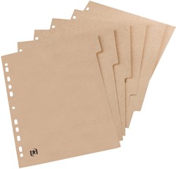 Oxford Touareg intercalaires, en carton, ft A4, non imprimé, 11 trous, 5 onglets