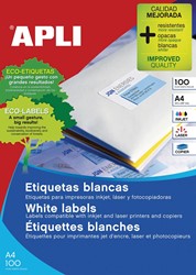 Apli étiquettes blanches ft 70 x 30 mm (l x h), 2.700 pièces, 27 par feuille (1271)
