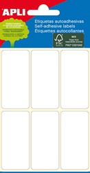 Apli étiquettes blanches ft 26 x 54 mm (l x h), 36 pièces, 6 par feuille (2681)
