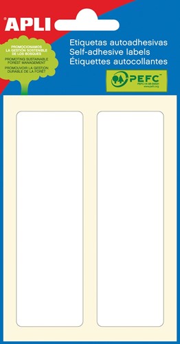 Apli étiquettes blanches ft 31 x 100 mm (l x h), 12 pièces, 2 par feuille (2682)