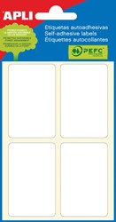 Apli étiquettes blanches ft 34 x 53 mm (l x h), 24 pièces, 4 par feuille (2683)