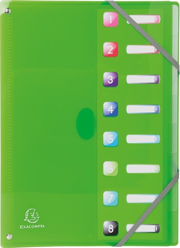 Exacompta Iderama trieur, en PP, avec 8 compartiments, couleurs assorties-2