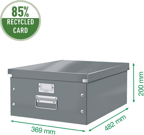 Leitz WOW boîte de rangement Click & Store, ft A3, blanc-2