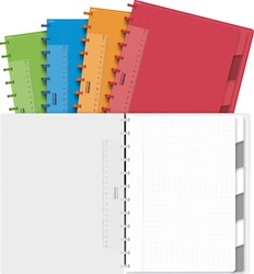 Adoc Colorlines cahier, ft A4, 144 pages, quadrillé 5 mm, couleurs assorties