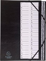 Exacompta trieur rigide Ordonator avec cavaliers plastiques, 26 compartiments, de A à Z, noir-2