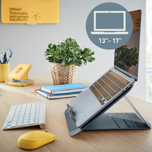 Leitz Ergo cosy support pour ordinateur portable, 80% de plastique recyclé, gris-4