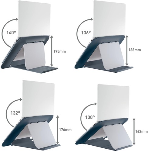 Leitz Ergo cosy support pour ordinateur portable, 80% de plastique recyclé, gris-3