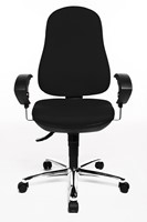 Topstar chaise de bureau Support SY, noir, base en chrome-2