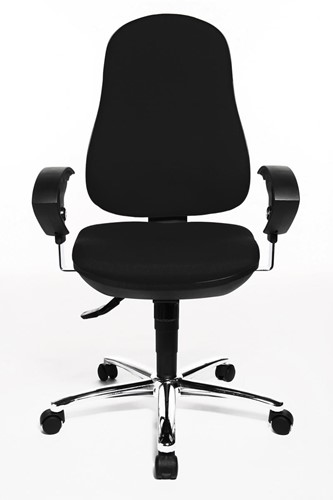 Topstar chaise de bureau Support SY, noir, base en chrome-2
