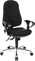 Topstar chaise de bureau Support SY, noir, base en chrome