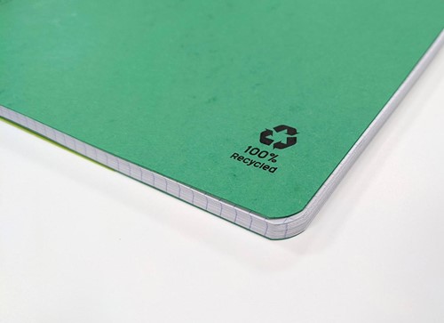 Clairefontaine FOREVER cahier spirale, recyclé, A5, 90g, 120 pages, quadrillé 5 mm, assorties
