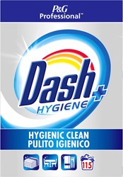 Dash Professional Hygène Plus lessive en poudre, boîte de 5,75 kg, 115 doses