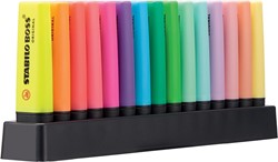 STABILO BOSS ORIGINAL Pastel surligneur, deskset de 15 pièces en couleurs assorties