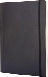 Moleskine carnet de notes, ft 19 x 25 cm, ligné, couverture flexible, 192 pages, noir