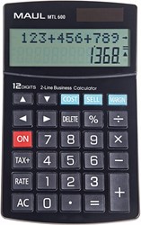 Maul calculatrice de bureau MTL 600, 2 lignes, noir