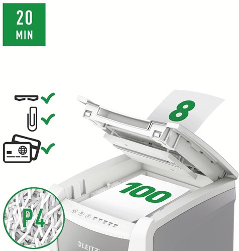 Leitz IQ Autofeed small office 100 destructeur de documents P4-3