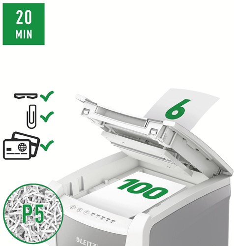 Leitz IQ Autofeed small office 100 destructeur de documents P5-3
