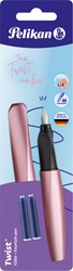 Pelikan Twist stylo plume, sous blister, rose (Girly Rose)