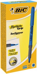 Bic surligneur Highlighter Grip bleu, boîte de 12 pièces