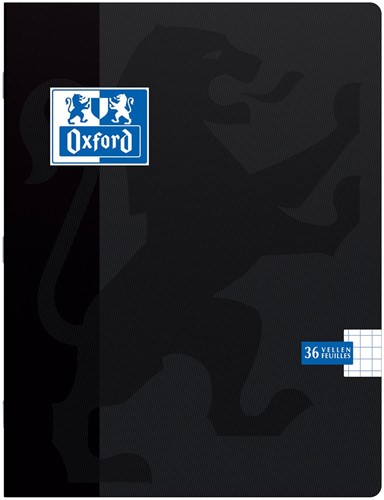 Oxford School cahier, ft A5, 72 pages (36 feuilles), quadrillé 5 mm, couleurs assorties-3