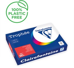 Clairefontaine A3 80g rouge corail 8375 FSC <br>Par paquet de 500 feuilles