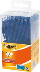 Bic stylo bille M10 Clic, boîte de  50 stuks, bleu