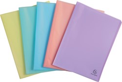 Exacompta protège-documents Chromaline, 40 pochettes, couleurs pastel assorties
