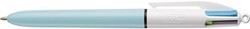 Bic 4 Colours Fun stylo bille 4 couleurs, moyen, 4 couleurs d'encre pastel, corps bleu pastel