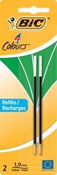 Bic recharge pour stylo bille 4 Colours Medium, blister de 2 pièces, vert