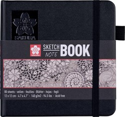 Sakura cahier de croquis, 140 g/m², ft 12 x 12 cm, blanc, 80 feuilles