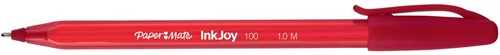 Paper Mate stylo bille InkJoy 100 avec capuchon, rouge