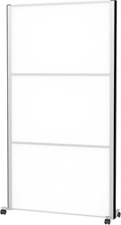 MAULconnecto cloison, 3 x tableau blanc, cadre argent, mobile