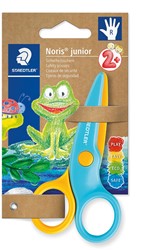 Staedtler ciseaux d'enfant Noris Junior, ft 10 cm, droitehandig, inox, jaune/bleu, blister de 1 pièce