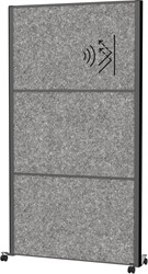 MAULconnecto cloison, 3 x gris foncé, cadre cadre anthracite, mobile, Uplight