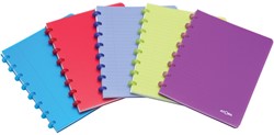 Atoma Trendy cahier, ft A5, 144 pages, PP, quadrillé 5 mm, couleurs assorties