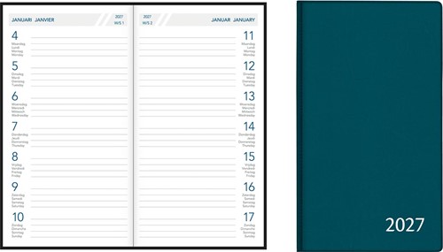 Aurora Timeplan agenda de poche, couleurs assorties, 2027-3