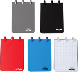 Atoma carnet de poche ft A7, 120 pages, PP, quadrillé 5 mm, couleurs assorties