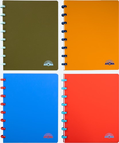 Atoma Nature cahier, ft A5, 144 pages, quadrillé 5 mm, couleurs assorties-2