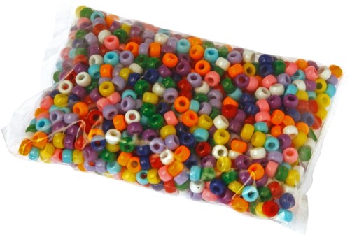Bouhon perles, rond, plastique, 1000 pièces, assorti