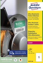Avery étiquettes ultra-résistantes, ft 209 x 291 mm, boîte de 50 étiquettes