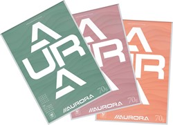 Aurora bloc de papier à lettres A4 70g quadrillé 5x5, 100 feuilles