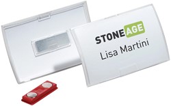 Durable badge avec aimant Click Fold ft 40 x 75 mm, boîte de 10 pièces