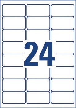 Avery Zweckform J4773-10 étiquettes ultra résistantes ft 63,5 x 33,9 mm (b x h), 2.400 étiquettes, blanc-2