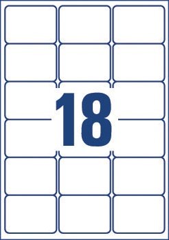 Avery J8161-25 étiquettes adresse ft 63,5 x 46,6 mm (b x h), 450 étiquettes, blanc-2
