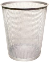 Q-CONNECT corbeille à papier 19 litres métal argent