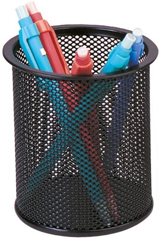 Q-CONNECT pot à crayons, métal mesh, noir-2