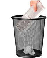 Q-CONNECT corbeille à papier 19 litres métal noir-3