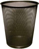 Q-CONNECT corbeille à papier 19 litres métal noir